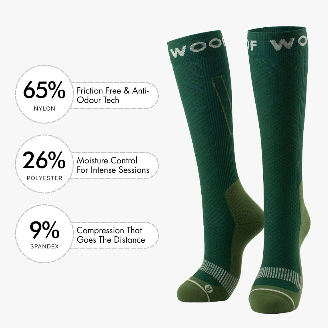 Green Performance Compression Socks
