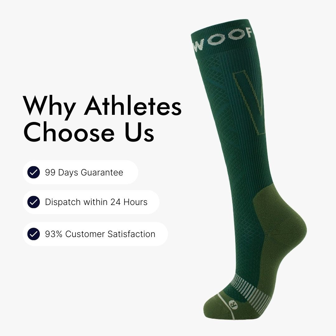 Green Performance Compression Socks