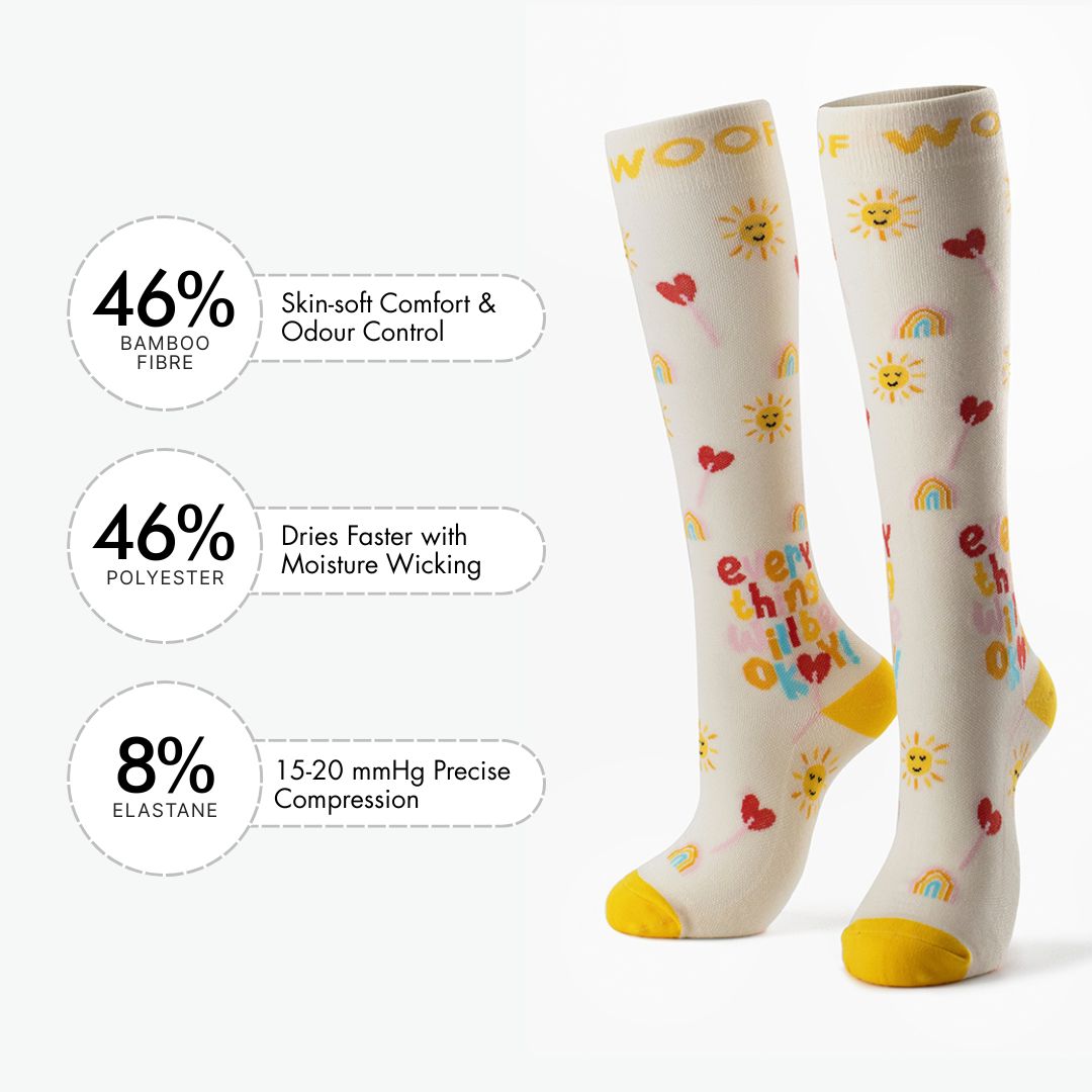 Everything Will Be Okay Bamboo Compression Socks