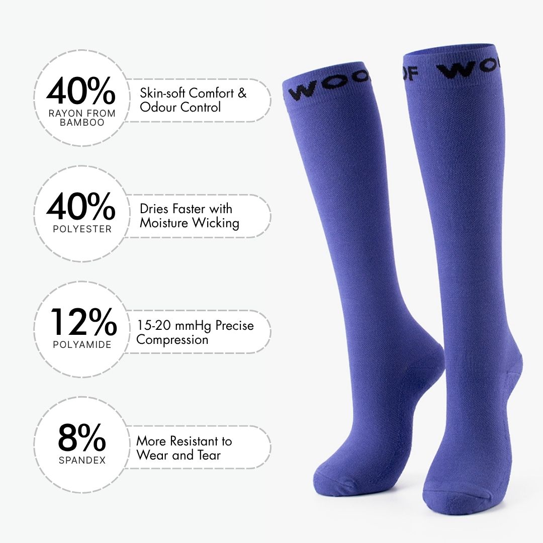 Blurple Bamboo Compression Socks (Old Sizing)