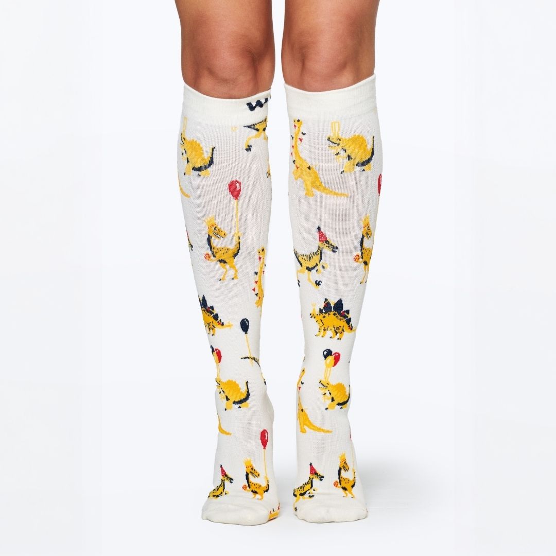 Dino Party Bamboo Compression Socks