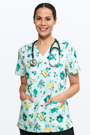 The GP Life Women’s 3-Pocket Scrub Top