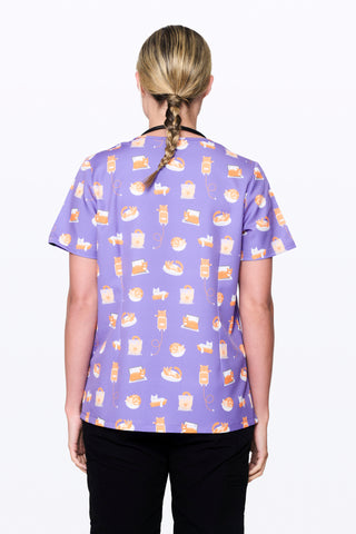 If I Fit I Sit Women’s 3-Pocket Scrub Top